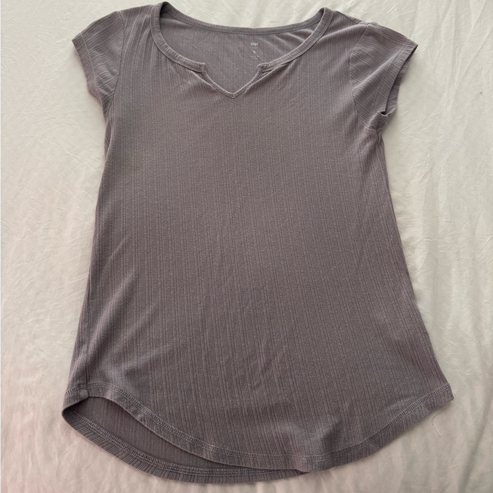 Grey Lined T shirt